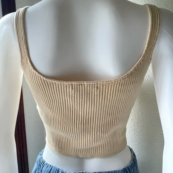 H&M ribbed knit cropped tank - Picture 8 of 9